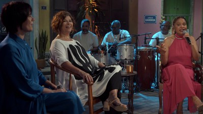 Mariana Baltar, Dorina e Teresa Cristina no Samba na Gamboa / Crédito: Divulgação / TV Brasil