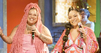 Marcelle Motta e Nina Rosa no tributo para Beth Carvalho no Samba na Gamboa / Crédito: Divulgação / TV Brasil