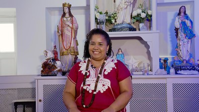 Mãe Marcelle, da Tenda Umbandista União dos Filhos de Santa Bárbara / Crédito: Divulgação / TV Brasil