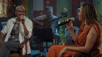 Cláudio Jorge e Teresa Cristina no Samba na Gamboa sobre Luiz Carlos da Vila / Crédito: Divulgação / TV Brasil