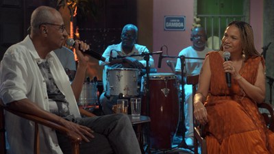 Cláudio Jorge e Teresa Cristina no Samba na Gamboa sobre Luiz Carlos da Vila / Crédito: Divulgação / TV Brasil