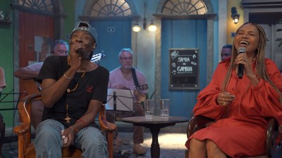 Serginho Meriti e Teresa Cristina no Samba na Gamboa / Crédito: Divulgação / TV Brasil