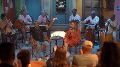 Serginho Meriti e Teresa Cristina no Samba na Gamboa / Crédito: Divulgação / TV Brasil