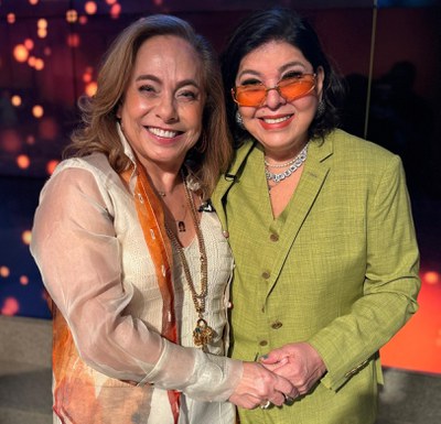 Cissa Guimarães e Roberta Miranda no Sem Censura / Crédito: Rodrigo Peixoto / TV Brasil