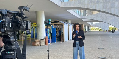 Jornalista da TV UFG participa de intercâmbio na sede da TV Brasil, em Brasília