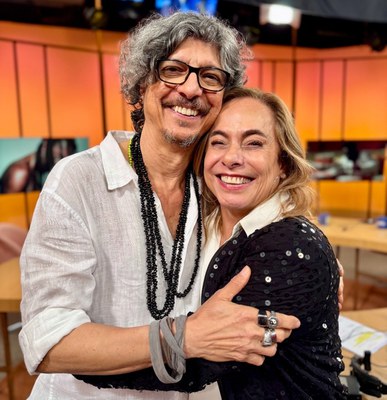 Pedro Luís e Cissa Guimarães no Sem Censura / Crédito: Raphael Lemos / TV Brasil