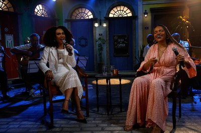 Mariene de Castro solta a voz no programa Samba na Gamboa / Crédito: Tânia Rego / Agência Brasil