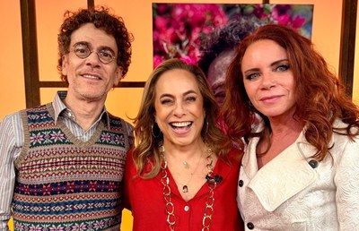 Nando Reis, Cissa Guimarães e Leilane Neubarth no Sem Censura / Crédito: Raphael Lemos / TV Brasil