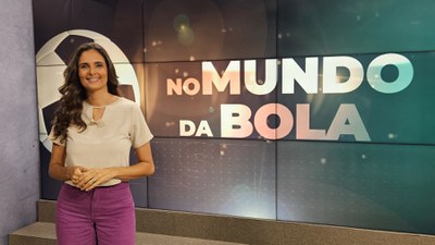 Jornalista Marília Arrigoni apresenta o No Mundo da Bola / Crédito: Fernando Chaves / TV Brasil