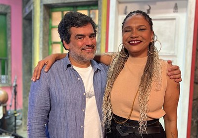 Pedro Miranda e Teresa Cristina no Samba na Gamboa / Crédito: Divulgação / TV Brasil