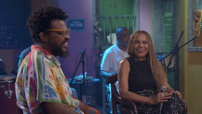 Nego Alvaro e Teresa Cristina no programa Samba na Gamboa / Crédito: Divulgação / TV Brasil Nego Alvaro e Teresa Cristina no programa Samba na Gamboa / Crédito: Divulgação / TV Brasil