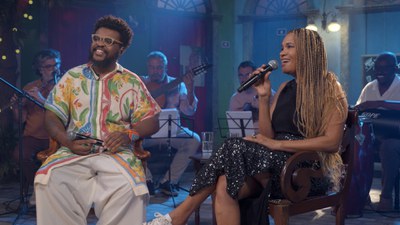 Nego Alvaro e Teresa Cristina no programa Samba na Gamboa / Crédito: Divulgação / TV Brasil Nego Alvaro e Teresa Cristina no programa Samba na Gamboa / Crédito: Divulgação / TV Brasil