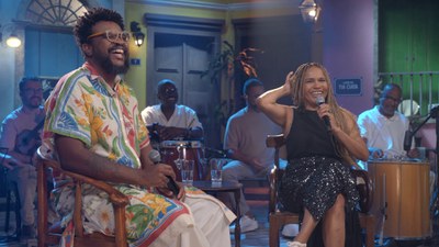 Nego Alvaro e Teresa Cristina no programa Samba na Gamboa / Crédito: Divulgação / TV Brasil Nego Alvaro e Teresa Cristina no programa Samba na Gamboa / Crédito: Divulgação / TV Brasil