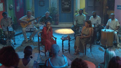 Silvia Borba e Teresa Cristina no Samba na Gamboa / Crédito: Divulgação / TV Brasil