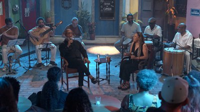 Mauro Diniz e Teresa Cristina no Samba na Gamboa sobre Monarco / Crédito: Divulgação / TV Brasil