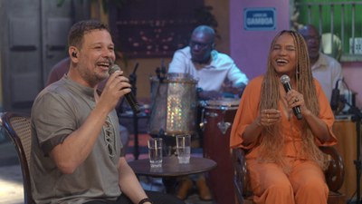 Moyseis Marques e Teresa Cristina no Samba na Gamboa / Crédito: Divulgação / TV Brasil