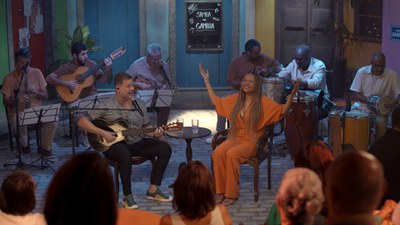 Moyseis Marques e Teresa Cristina no Samba na Gamboa / Crédito: Divulgação / TV Brasil