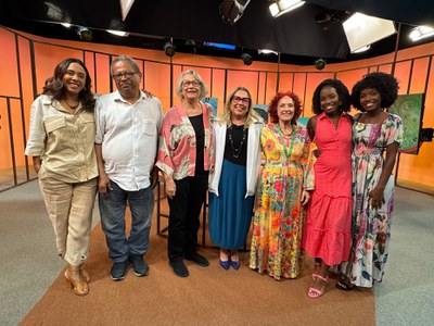 Apresentadora Katy Navarro e convidados para o papo sobre literatura infantojuvenil no Sem Censura / Crédito: Rodrigo Peixoto / TV Brasil