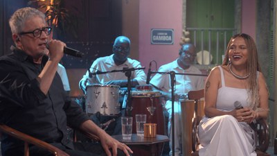 Zé Renato e Teresa Cristina valorizam a obra de Zé Keti no programa Samba na Gamboa / Crédito: Divulgação / TV Brasil